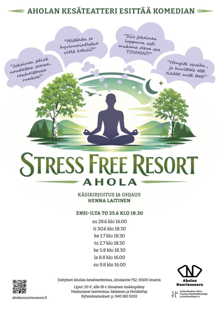 Aholan kesäteatterissa 2026: Stress Free Resort Ahola - komedia